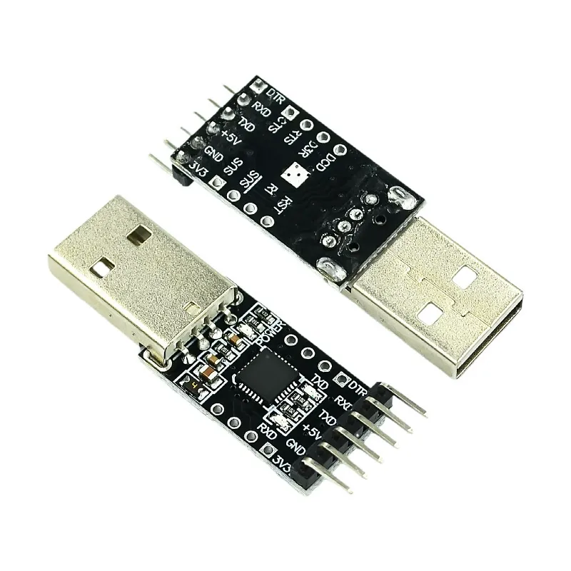 CP2102 USB-naar-TTL Adapter (Zwart, met DTR-pin)